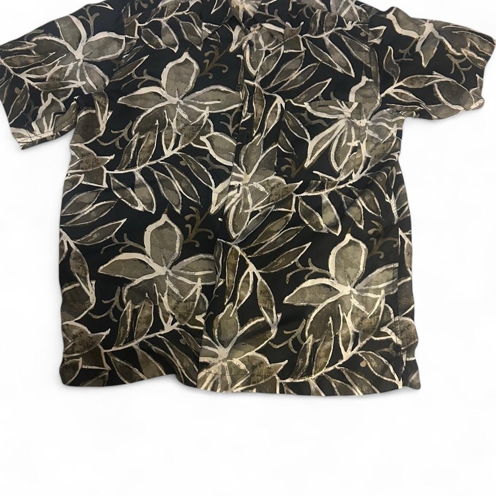 Men's Silk Black Floral‎ Hawaiian Shirt